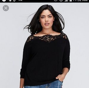 Lane Bryant Lace Neckline Sweater